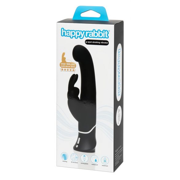 HappyRabbit G-spot - Rechargeable G-spot and Clitoral Vibrator (Black) 