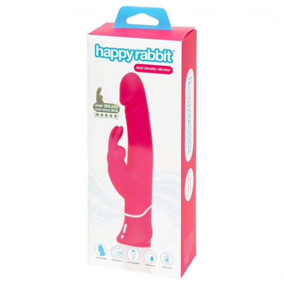 HappyRabbit Dual Density - Waterproof Clitoral Vibrator (Pink) 