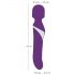 Javida Wand & Pearl - 2-in-1 Massage Vibrator (Purple) 