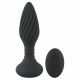 ANOS - Rechargeable, Radio-Controlled, Rotating Beaded Spiral Anal Vibrator (Black) 