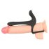 Black Velvet - Rechargeable, 2-in-1 Couple's Vibrator and Penis Ring (Black)