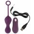 SMILE RC Vibrating Love Eggs - rechargeable, wireless (purple) 