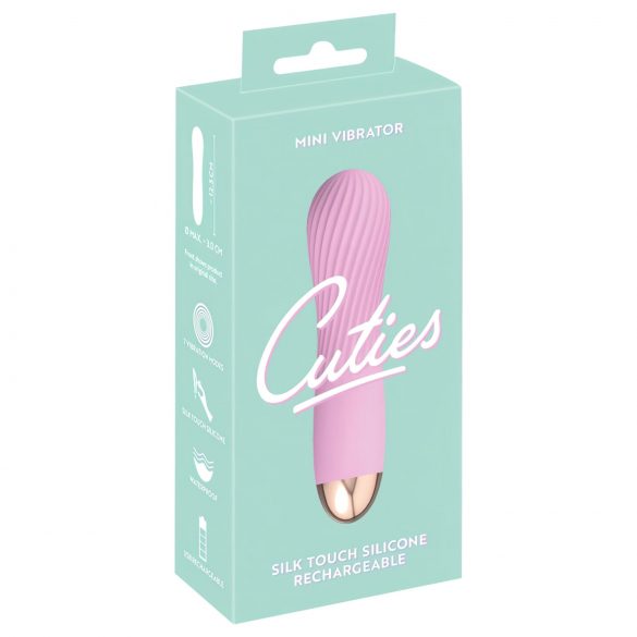 Cuties Mini - Rechargeable, Waterproof, Spiral Vibrator (Pink) 