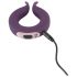 Couples Choice - Rechargeable Dual Motor Penis Ring (Purple) 