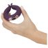 Couples Choice - Rechargeable Dual Motor Penis Ring (Purple) 