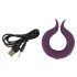 Couples Choice - Rechargeable Dual Motor Penis Ring (Purple) 