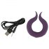 Couples Choice - Rechargeable Dual Motor Penis Ring (Purple) 