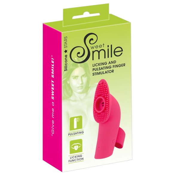 SMILE Licking - Air Wave-Tongue Finger Vibrator (Pink)