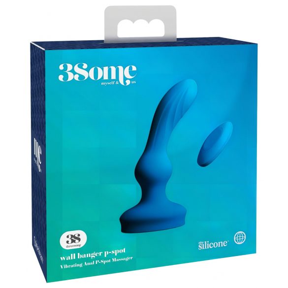 3Some Wall Banger P-Spot - Rechargeable Wireless Prostate Vibrator (Blue) 