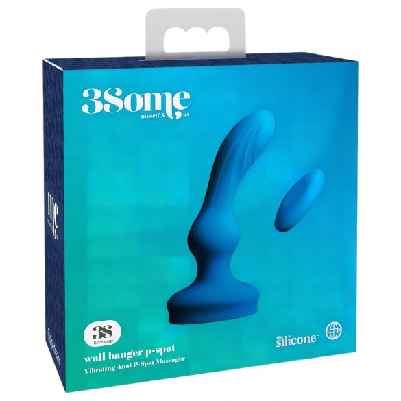 3Some Wall Banger P-Spot - Rechargeable Wireless Prostate Vibrator (Blue) 