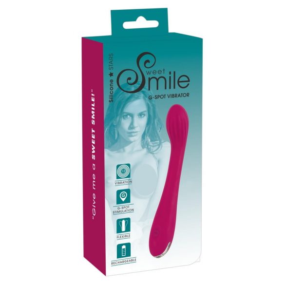 SMILE G-spot - Rechargeable Ribbed G-spot Vibrator (Purple) 