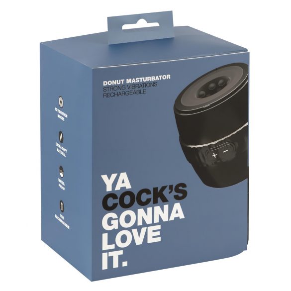 Ya Cock's Donut - Rechargeable, Waterproof Male Masturbator (Black) 