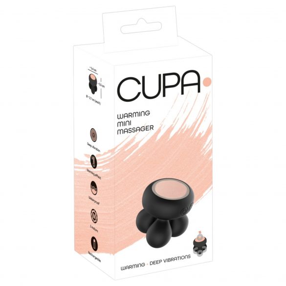 You2Toys CUPA Mini - Rechargeable, Warming Massage Vibrator (Black) 