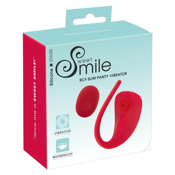 SMILE Slim Panty - Battery-Powered, Wireless Clitoral Vibrator (Red) 