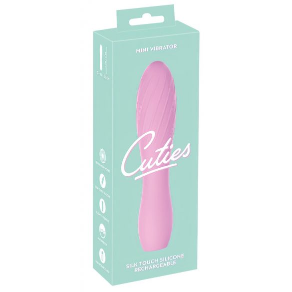 Cuties Mini 3 - Rechargeable, Waterproof, Ribbed Vibrator (Pink) 