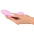 Cuties Mini 3 - Rechargeable, Waterproof, Ribbed Vibrator (Pink) 