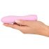 Cuties Mini 3 - Rechargeable, Waterproof, Ribbed Vibrator (Pink) 