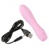 Cuties Mini 3 - Rechargeable, Waterproof, Ribbed Vibrator (Pink) 