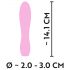 Cuties Mini 3 - Rechargeable, Waterproof, Ribbed Vibrator (Pink) 