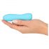 Cuties Mini 3 - Rechargeable, Waterproof, Ribbed Vibrator (Turquoise) 