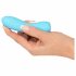 Cuties Mini 3 - Rechargeable, Waterproof, Ribbed Vibrator (Turquoise) 