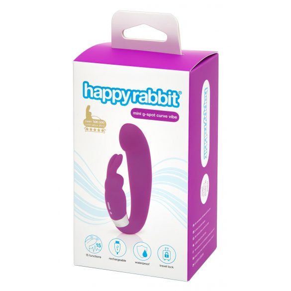 Happyrabbit Mini G - Rechargeable Clitoral and G-Spot Vibrator (Purple) 