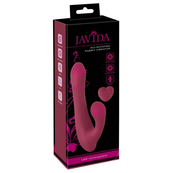 Javida - Radio-Controlled Rotating Clitoral Vibrator (Red) 