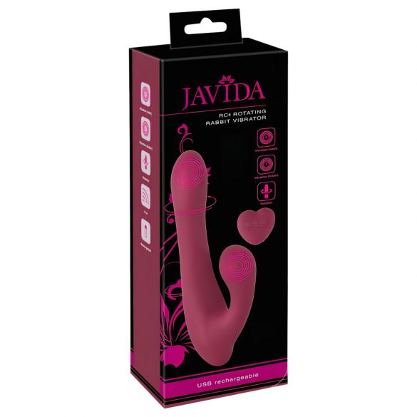 Javida - Rotating Radio-Controlled Clitoral Vibrator (Red)