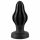 ANOS - Super Soft, Ribbed Anal Dildo - 5cm (Black) 