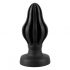 ANOS - Super Soft, Ribbed Anal Dildo - 5cm (Black) 