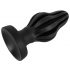 ANOS - Super Soft, Ribbed Anal Dildo - 5cm (Black) 