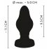 ANOS - Super Soft, Ribbed Anal Dildo - 5cm (Black)