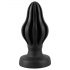 ANOS - ribbed soft anal dildo - 7cm (black)