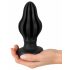 ANOS - ribbed soft anal dildo - 7cm (black)