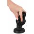 ANOS - Super Soft, Ribbed Anal Dildo - 7cm (Black) 