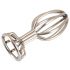 ANOS Metal (2.8cm) - Caged Steel Anal Plug (Silver)