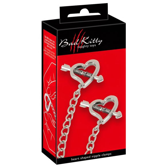 Bad Kitty - Cupid's Arrows Nipple Jewelry Set (Silver) 