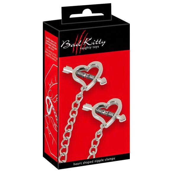 Bad Kitty - Cupid's Arrows Nipple Jewelry Set (Silver)