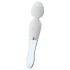 Liaison Wand - Rechargeable Silicone-Glass LED Vibrator (Transparent-White) 