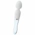 Liaison Wand - Rechargeable Silicone-Glass LED Vibrator (Transparent-White) 