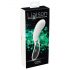 Liaison Curve - Battery Operated LED Vibrator (Transparent-White) 