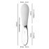 Liaison Curve - Battery Operated LED Vibrator (Transparent-White) 