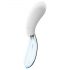 Liaison Curve - Battery Operated LED Vibrator (Transparent-White) 