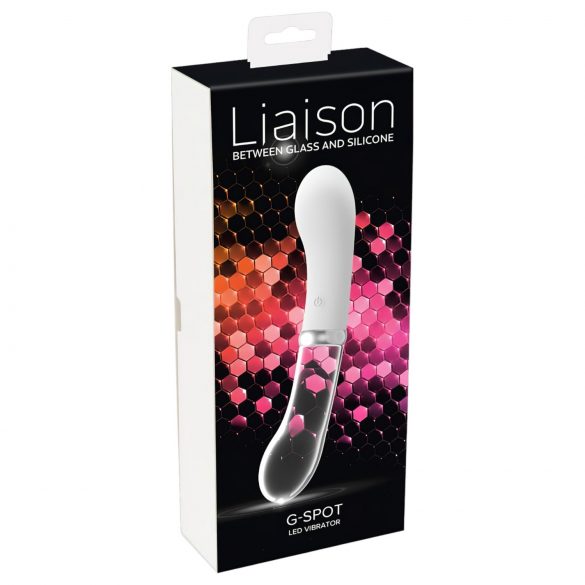 You2toys Liaison - Silicone-Glass LED Vibrator (Clear-White) 