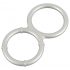 You2Toys - Metal Effect Dual Silicone Cock and Ball Ring (Silver) 