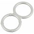 You2Toys - Metal Effect Dual Silicone Cock and Ball Ring (Silver) 