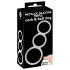 You2Toys - Metal Effect Triple Silicone Cock and Ball Ring (Silver) 