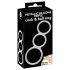 You2Toys - Metal Effect Triple Silicone Cock and Ball Ring (Silver) 