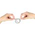 You2Toys - Metal Effect Triple Silicone Cock and Ball Ring (Silver) 