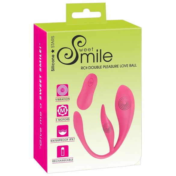 SMILE - Rechargeable Wireless Vibrating Egg (Pink) 